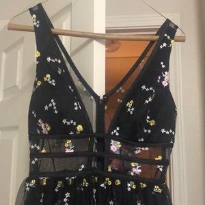 gb social floral embroidered gown